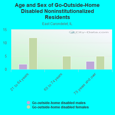 Age and Sex of Go-Outside-Home Disabled Noninstitutionalized Residents