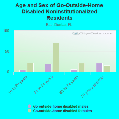 Age and Sex of Go-Outside-Home Disabled Noninstitutionalized Residents