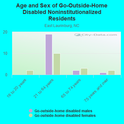 Age and Sex of Go-Outside-Home Disabled Noninstitutionalized Residents