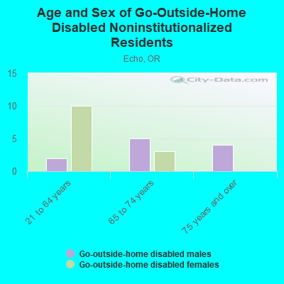 Age and Sex of Go-Outside-Home Disabled Noninstitutionalized Residents