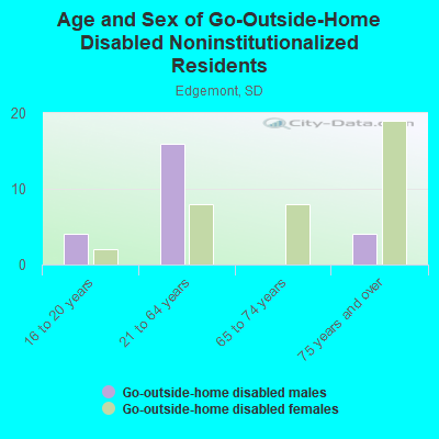 Age and Sex of Go-Outside-Home Disabled Noninstitutionalized Residents