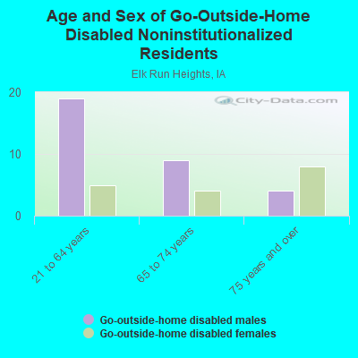 Age and Sex of Go-Outside-Home Disabled Noninstitutionalized Residents