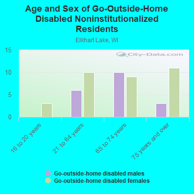 Age and Sex of Go-Outside-Home Disabled Noninstitutionalized Residents