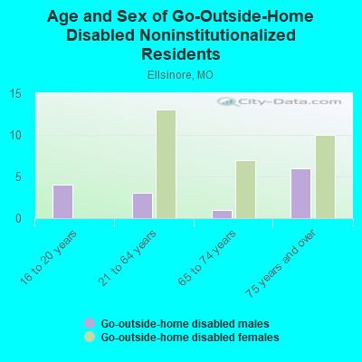 Age and Sex of Go-Outside-Home Disabled Noninstitutionalized Residents