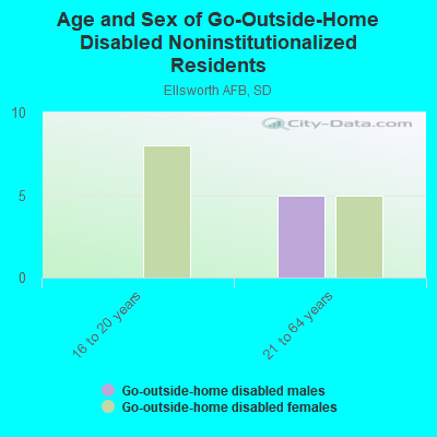 Age and Sex of Go-Outside-Home Disabled Noninstitutionalized Residents