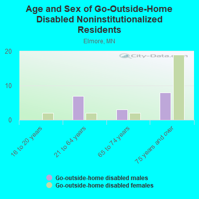 Age and Sex of Go-Outside-Home Disabled Noninstitutionalized Residents