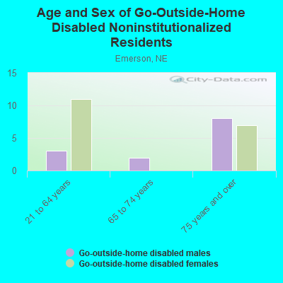 Age and Sex of Go-Outside-Home Disabled Noninstitutionalized Residents