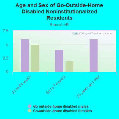 Age and Sex of Go-Outside-Home Disabled Noninstitutionalized Residents