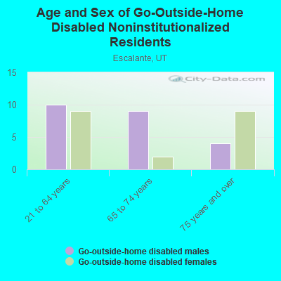 Age and Sex of Go-Outside-Home Disabled Noninstitutionalized Residents