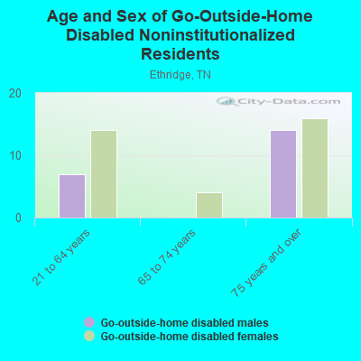 Age and Sex of Go-Outside-Home Disabled Noninstitutionalized Residents