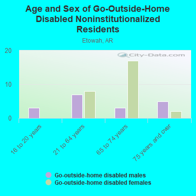 Age and Sex of Go-Outside-Home Disabled Noninstitutionalized Residents