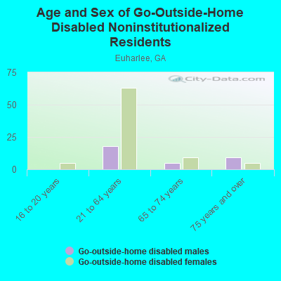 Age and Sex of Go-Outside-Home Disabled Noninstitutionalized Residents