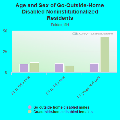 Age and Sex of Go-Outside-Home Disabled Noninstitutionalized Residents