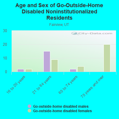 Age and Sex of Go-Outside-Home Disabled Noninstitutionalized Residents