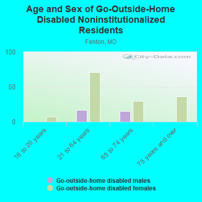 Age and Sex of Go-Outside-Home Disabled Noninstitutionalized Residents