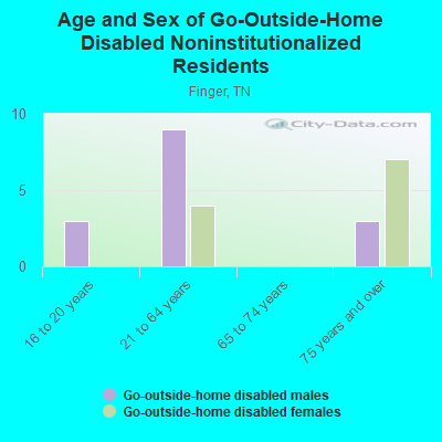 Age and Sex of Go-Outside-Home Disabled Noninstitutionalized Residents