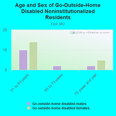 Age and Sex of Go-Outside-Home Disabled Noninstitutionalized Residents