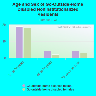 Age and Sex of Go-Outside-Home Disabled Noninstitutionalized Residents