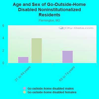 Age and Sex of Go-Outside-Home Disabled Noninstitutionalized Residents