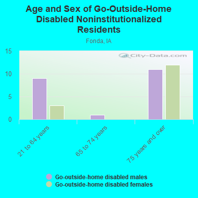 Age and Sex of Go-Outside-Home Disabled Noninstitutionalized Residents