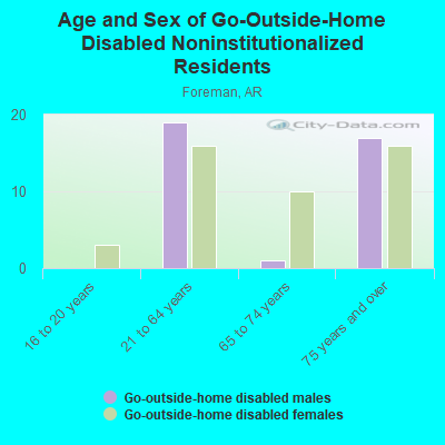 Age and Sex of Go-Outside-Home Disabled Noninstitutionalized Residents