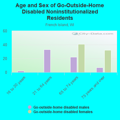 Age and Sex of Go-Outside-Home Disabled Noninstitutionalized Residents