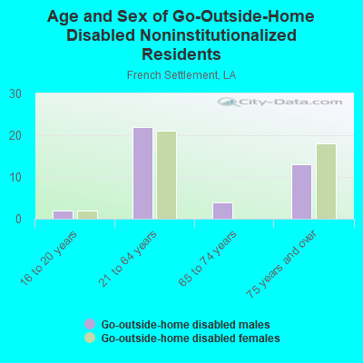 Age and Sex of Go-Outside-Home Disabled Noninstitutionalized Residents