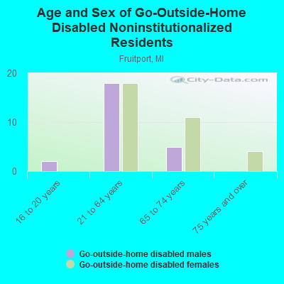 Age and Sex of Go-Outside-Home Disabled Noninstitutionalized Residents