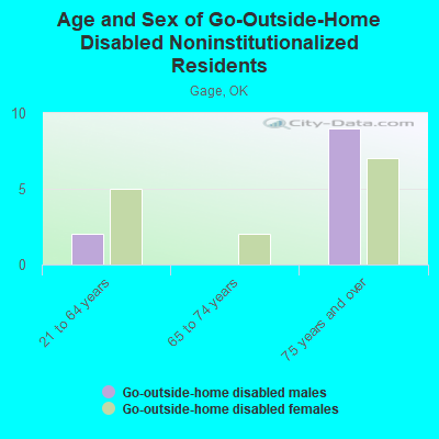 Age and Sex of Go-Outside-Home Disabled Noninstitutionalized Residents