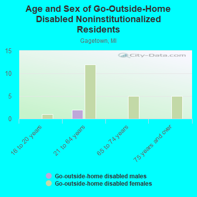 Age and Sex of Go-Outside-Home Disabled Noninstitutionalized Residents