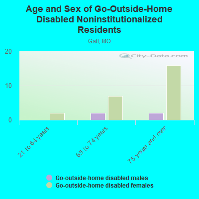 Age and Sex of Go-Outside-Home Disabled Noninstitutionalized Residents