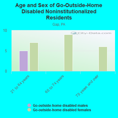 Age and Sex of Go-Outside-Home Disabled Noninstitutionalized Residents