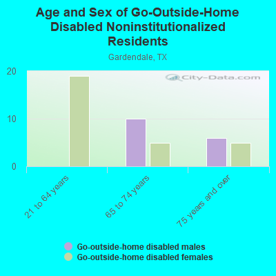 Age and Sex of Go-Outside-Home Disabled Noninstitutionalized Residents