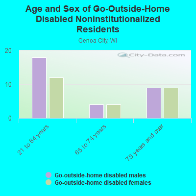 Age and Sex of Go-Outside-Home Disabled Noninstitutionalized Residents