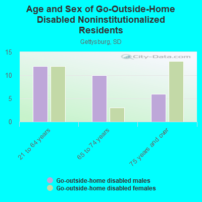 Age and Sex of Go-Outside-Home Disabled Noninstitutionalized Residents