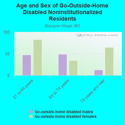 Age and Sex of Go-Outside-Home Disabled Noninstitutionalized Residents