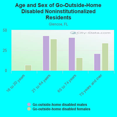 Age and Sex of Go-Outside-Home Disabled Noninstitutionalized Residents