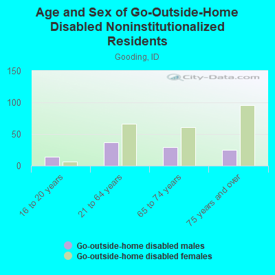 Age and Sex of Go-Outside-Home Disabled Noninstitutionalized Residents