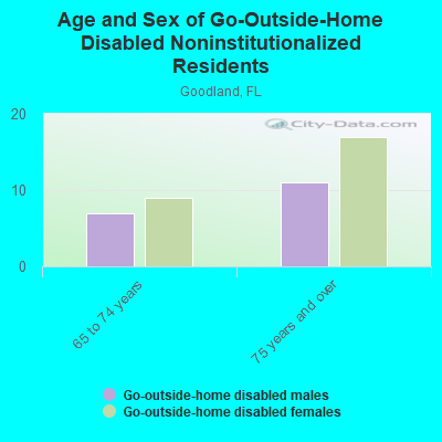 Age and Sex of Go-Outside-Home Disabled Noninstitutionalized Residents