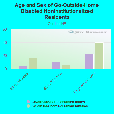 Age and Sex of Go-Outside-Home Disabled Noninstitutionalized Residents