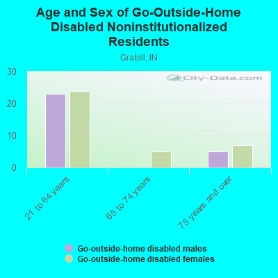 Age and Sex of Go-Outside-Home Disabled Noninstitutionalized Residents