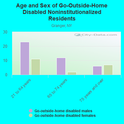 Age and Sex of Go-Outside-Home Disabled Noninstitutionalized Residents