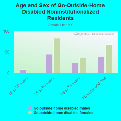 Age and Sex of Go-Outside-Home Disabled Noninstitutionalized Residents