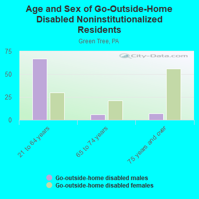 Age and Sex of Go-Outside-Home Disabled Noninstitutionalized Residents