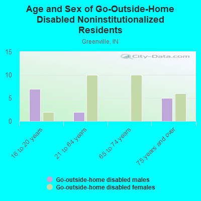 Age and Sex of Go-Outside-Home Disabled Noninstitutionalized Residents