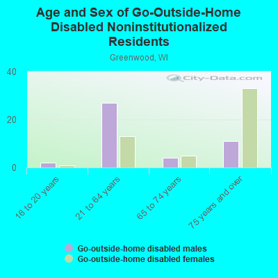 Age and Sex of Go-Outside-Home Disabled Noninstitutionalized Residents