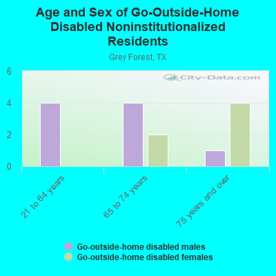 Age and Sex of Go-Outside-Home Disabled Noninstitutionalized Residents