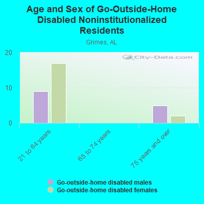 Age and Sex of Go-Outside-Home Disabled Noninstitutionalized Residents