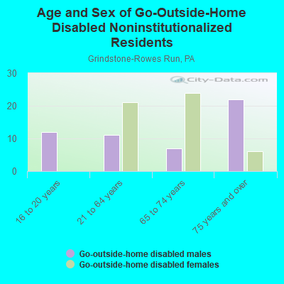 Age and Sex of Go-Outside-Home Disabled Noninstitutionalized Residents