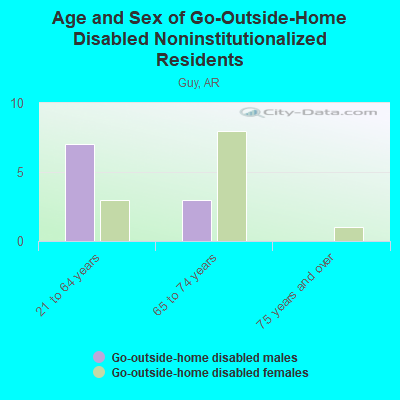 Age and Sex of Go-Outside-Home Disabled Noninstitutionalized Residents